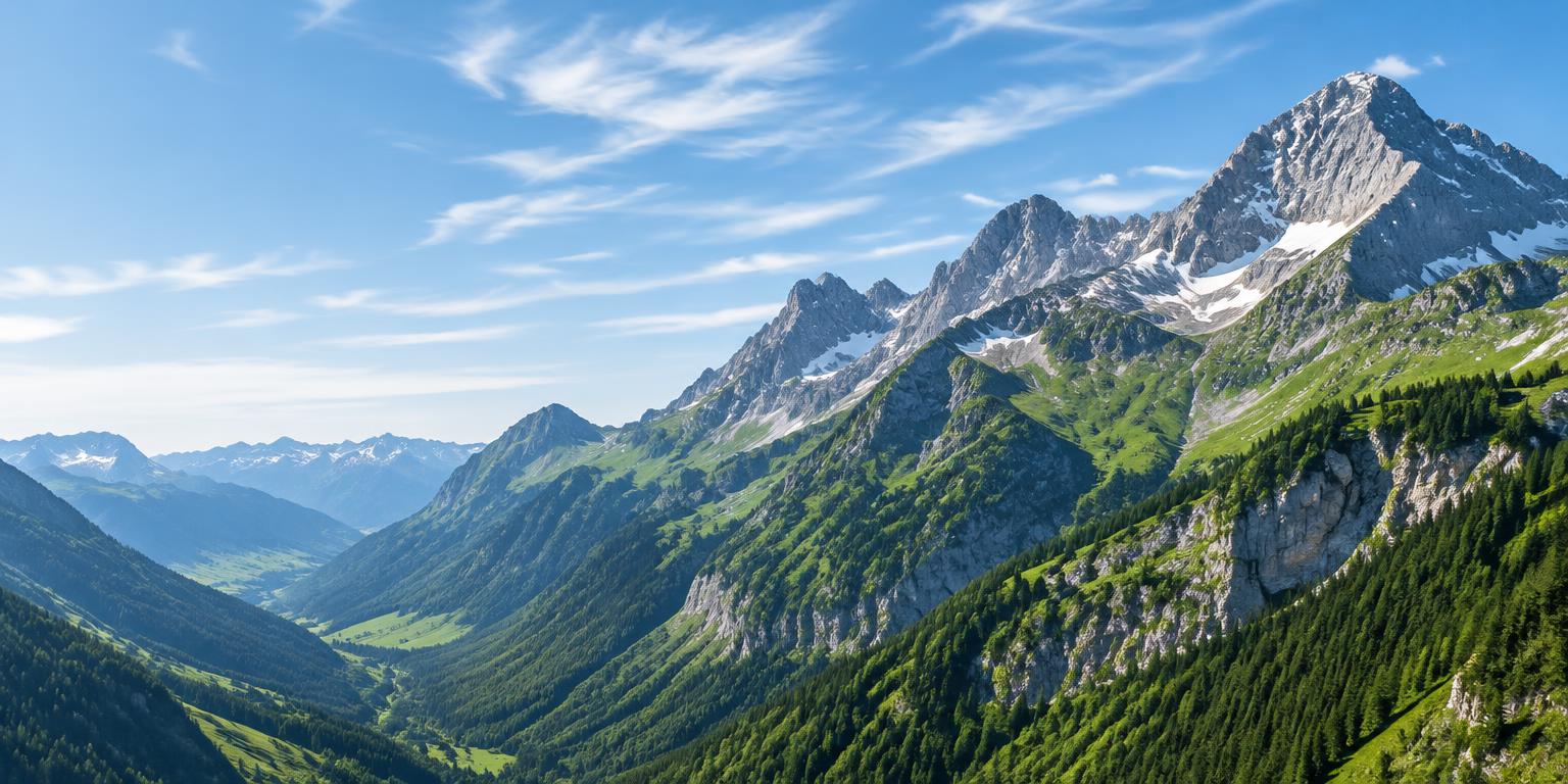 Panorama delle Alpi svizzere